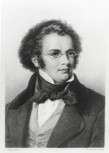 Franz Schubert (1797-1828) portréja, H. Roemer metszete