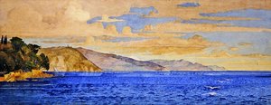 Santa Margherita és Aegeri-tenger (akvarell papíron)