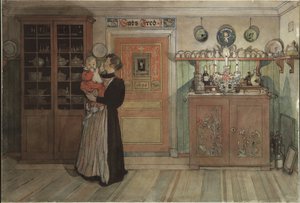 Karácsony és újév között. Az „A Home” című sorozatból (26 akvarell) alkotó: Carl Larsson