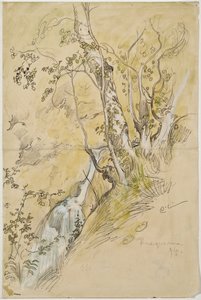 Nyírfák a pataknál alkotó: Carl Larsson