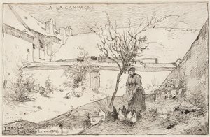 Francia parasztgazdaság alkotó: Carl Larsson