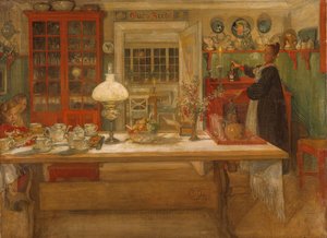 Játékra készülni, 1901 alkotó: Carl Larsson