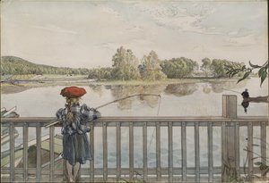 Lisbeth Angling. Az „A Home” című sorozatból (26 akvarell) alkotó: Carl Larsson