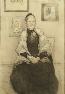 Anya, 1893 körül (wc papíron) alkotó: Carl Larsson