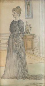 Signe Thiel asszony portréja alkotó: Carl Larsson