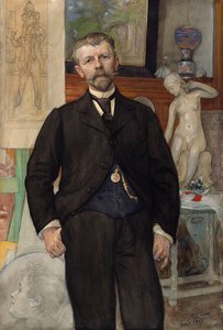 Jac. Ahrenberg építész portréja alkotó: Carl Larsson