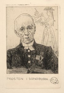 A lelkész (Petterson) Sundbornban alkotó: Carl Larsson