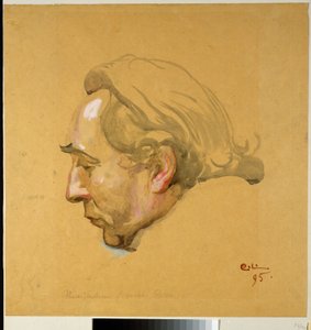 A Sergel-freskó. Sergel fejének vázlata alkotó: Carl Larsson