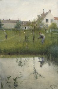 Az öregember és a faiskolakert alkotó: Carl Larsson