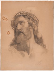 Koronás Krisztus-fej alkotó: Carl Larsson