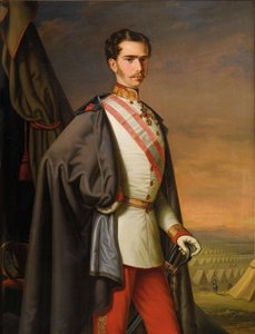 I. Ferenc József osztrák császár portréja, 1856. alkotó: Carl Lemmermayer