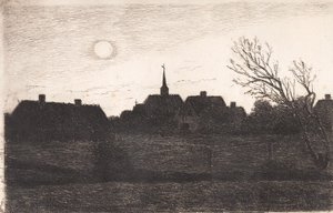 Hornbæk templom, nyári este alkotó: Carl Locher