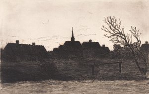 Hornbæk templom, nyári este alkotó: Carl Locher
