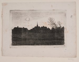 Hornbæk templom, nyári este alkotó: Carl Locher