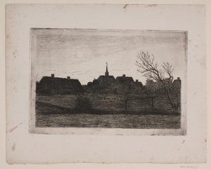 Hornbæk templom, nyári este alkotó: Carl Locher