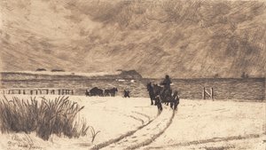 Téli nap Hornbækben alkotó: Carl Locher