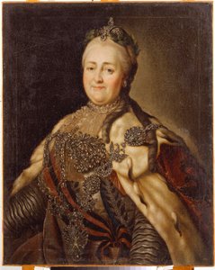 II. Katalin császárné (1729-1796) portréja. Carl Ludwig Johann Christineck (1732-1792) festménye, olaj, vászon alkotó: Carl Ludwig Christinek