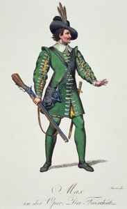 Max, Carl Maria von Weber (1786-1826) jelmezvázlata a Der Freischutzhoz (A lövész vagy szabadlövő) alkotó: Carl Maria von Weber