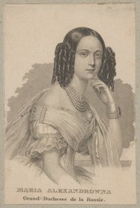 Marija Alekszandrovna (született Maximiliane Wilhelmine Marie von Hessen-Darmstadt, 1824 Darmstadt - 1880 Szentpétervár) - II. Lajos hesseni nagyherceg és badeni Vilma legfiatalabb lánya, hesseni hercegnő, II. Sándor cár feleségeként Oroszország alkotó: Carl Mayer