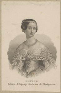 Spanyolországi Maria Ludwika Ferdynanda (valójában María Luísa Fernanda de Borbón, 1832 Madrid - 1897 Sevilla) - spanyol infánsnő és Montpensier hercegnéje alkotó: Carl Mayer
