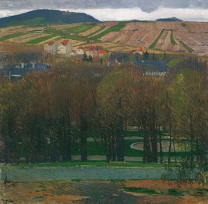 Kilátás a Nußbergre Heiligenstadtból alkotó: Carl Moll