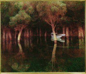 Daemmerung - Twilight ... (festmény, vászon) alkotó: Carl Moll