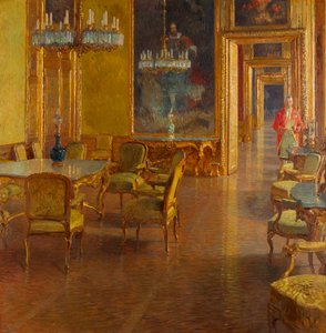 Savoyai Jenő herceg téli palotájának belseje a Himmelpfortgasse-n alkotó: Carl Moll