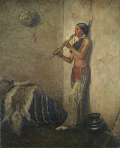 indián furulyával (olaj, vászon)