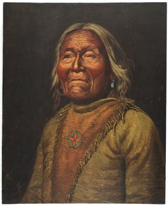 Nar-Ah-Kee Gie Etsu, Old Apache Scout (olaj, vászon)