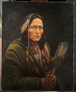 Osage férfi, Bro-Ga-Hee-Ge (olaj, vászon)
