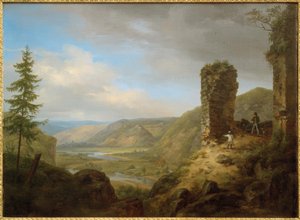 C. Morgenstern, kilátás a Böckelheim-kastély romjairól alkotó: Carl Morgenstern