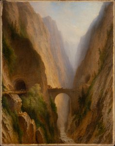 A Via Mala Graubündenben alkotó: Carl Morgenstern