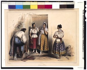 Pueblai nők, 1836 után (színes litó)