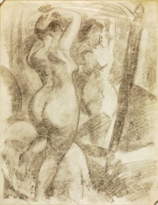 Női akt tükör előtt alkotó: Carl Newman