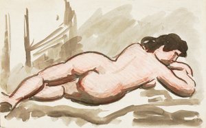 Fekvő női akt alkotó: Carl Newman