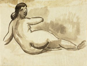Fekvő női akt alkotó: Carl Newman