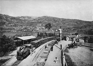 Ffestiniog vasút: Tan-Y-Bwlch állomás, c1896