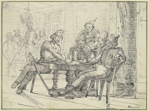 Orosz katonák egy kocsmában alkotó: Carl Philipp Fohr
