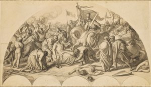 Habsburg I. Rudolf II. Przemysl Ottokár cseh holttesténél