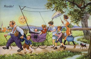 A korai rádió képregényes ábrázolásai (színes litó)
