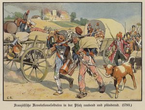 Francia katonák rabló és rabló Pfalzban alkotó: Carl Röchling