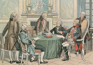 Frigyes Vilmos, Poroszország királya (1744-1797) a porosz általános polgári törvénykönyvről szóló konzultáción (1790 körül)