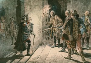 Nagy Frigyes (1712-1786) a Lissa-kastélyban az 1757-es Leuthen-i csata estéjén
