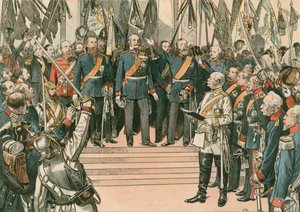 I. Vilmos porosz királyt és az első német császárt (1797-1888) az 1871-es versailles-i békeszerződés az újonnan egyesült Német Birodalom császáraként ismeri el.