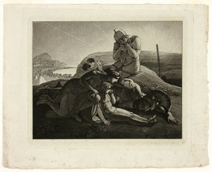 Tecmessa, a fia és Teucer Lamenting the Dead Ajax