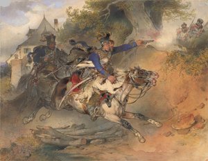 A táplálkozó huszár, 1840