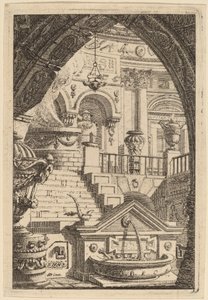 Fantázia egy antik templomról alkotó: Carl Schütz