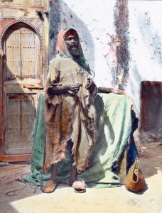 Marokkó, vak koldus Tangerben, a kép dátuma: 1910 körül. Carl Simon Archívum