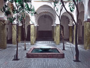 Észak-Marokkó, Tanger, követség udvara, a kép dátuma: 1910 körül. Carl Simon Archívum