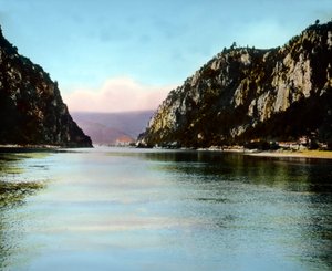 Románia, a Vaskapu, a Duna szurdoka, a kép dátuma: 1920 körül. Carl Simon Archívum